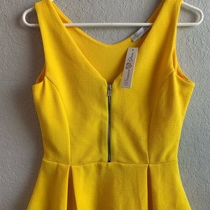 Yellow Peplum top